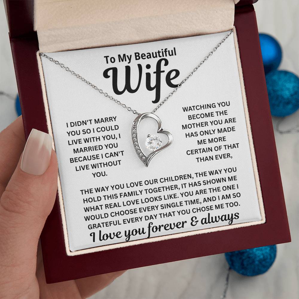 To My Wife - I Can't Live Without You - Necklace