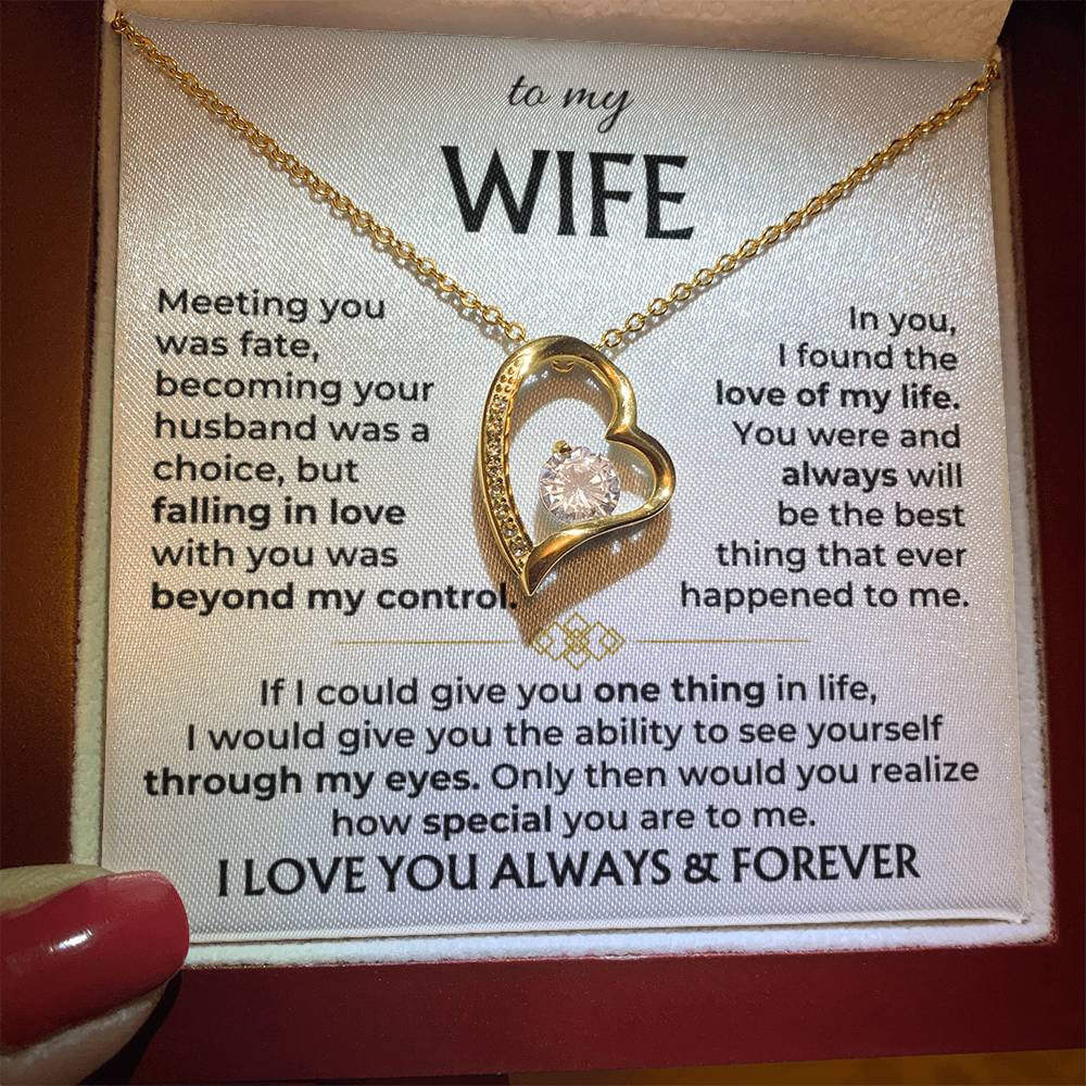 To My Wife - Meeting You Was Fate - Necklace