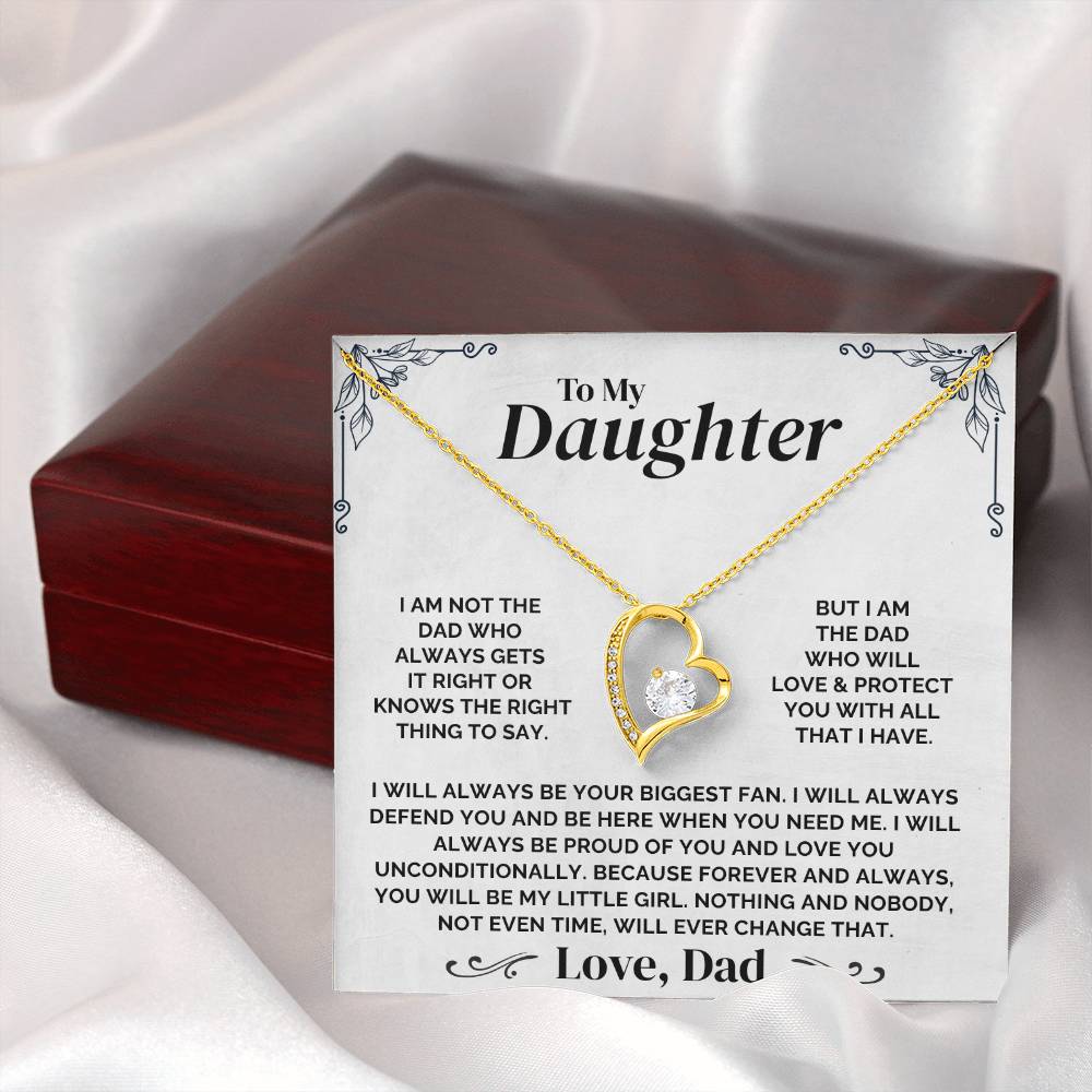 To My Daughter - Forever My Little Girl - Necklace