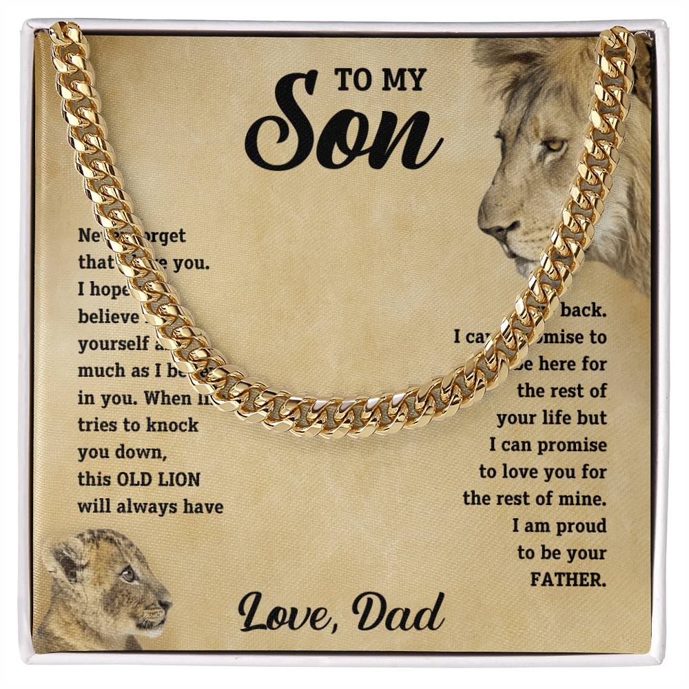 To My Son - Never Forget - Link Chain