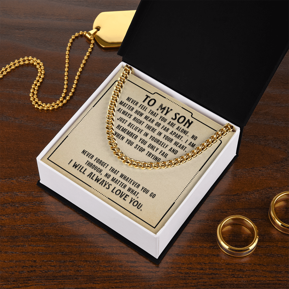 To My Son - Believe In Yourself - Link Chain