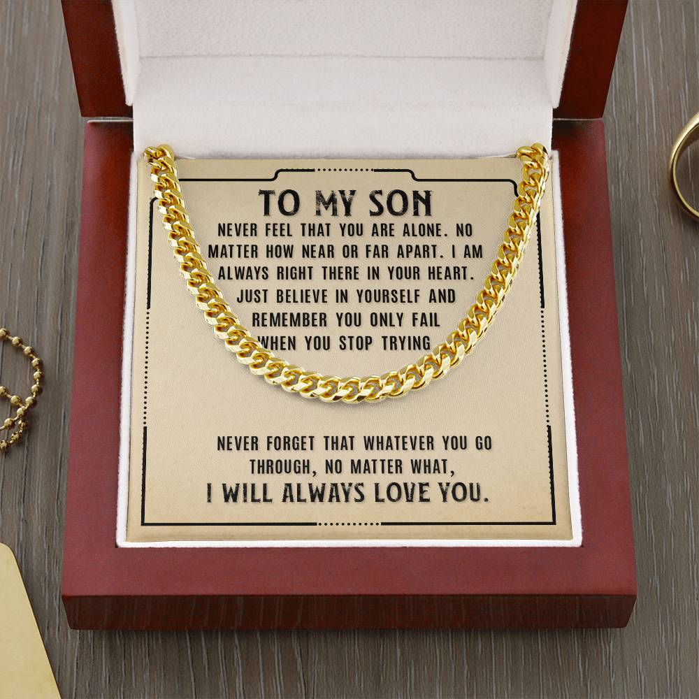 To My Son - Believe In Yourself - Link Chain