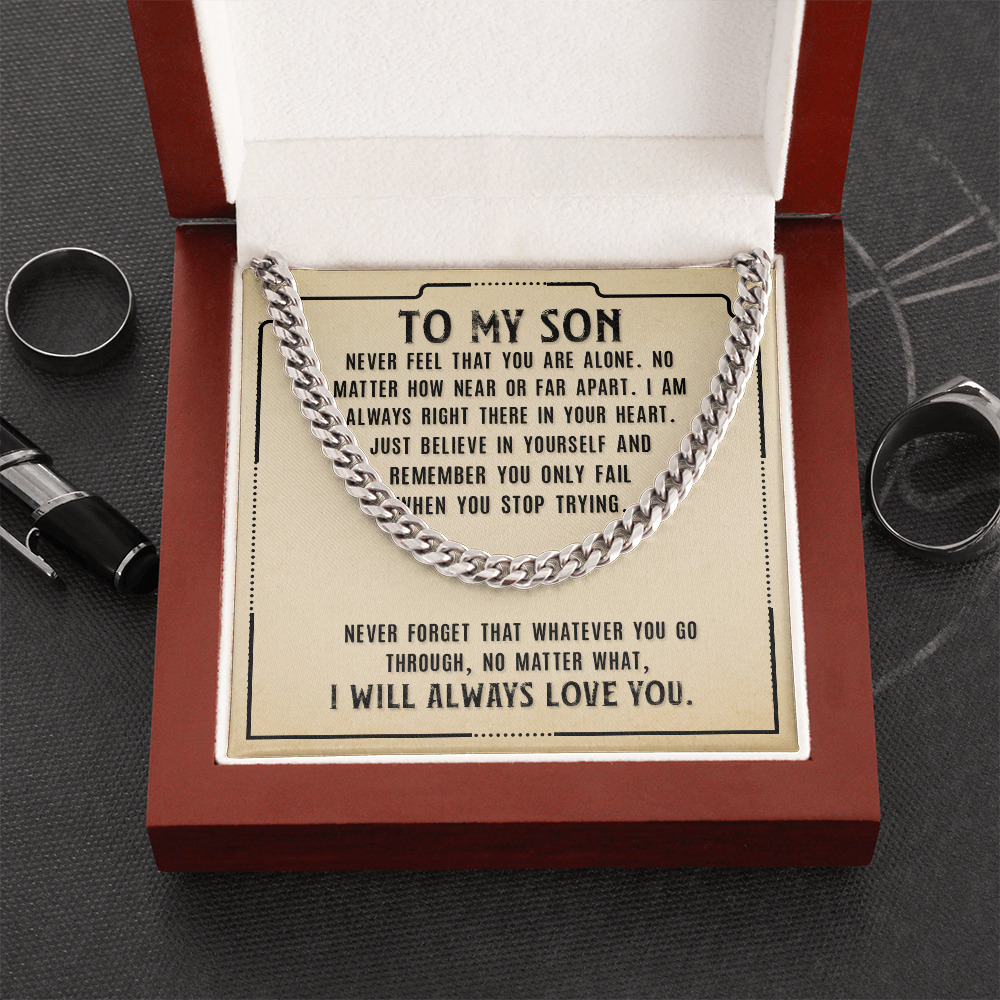 To My Son - Believe In Yourself - Link Chain