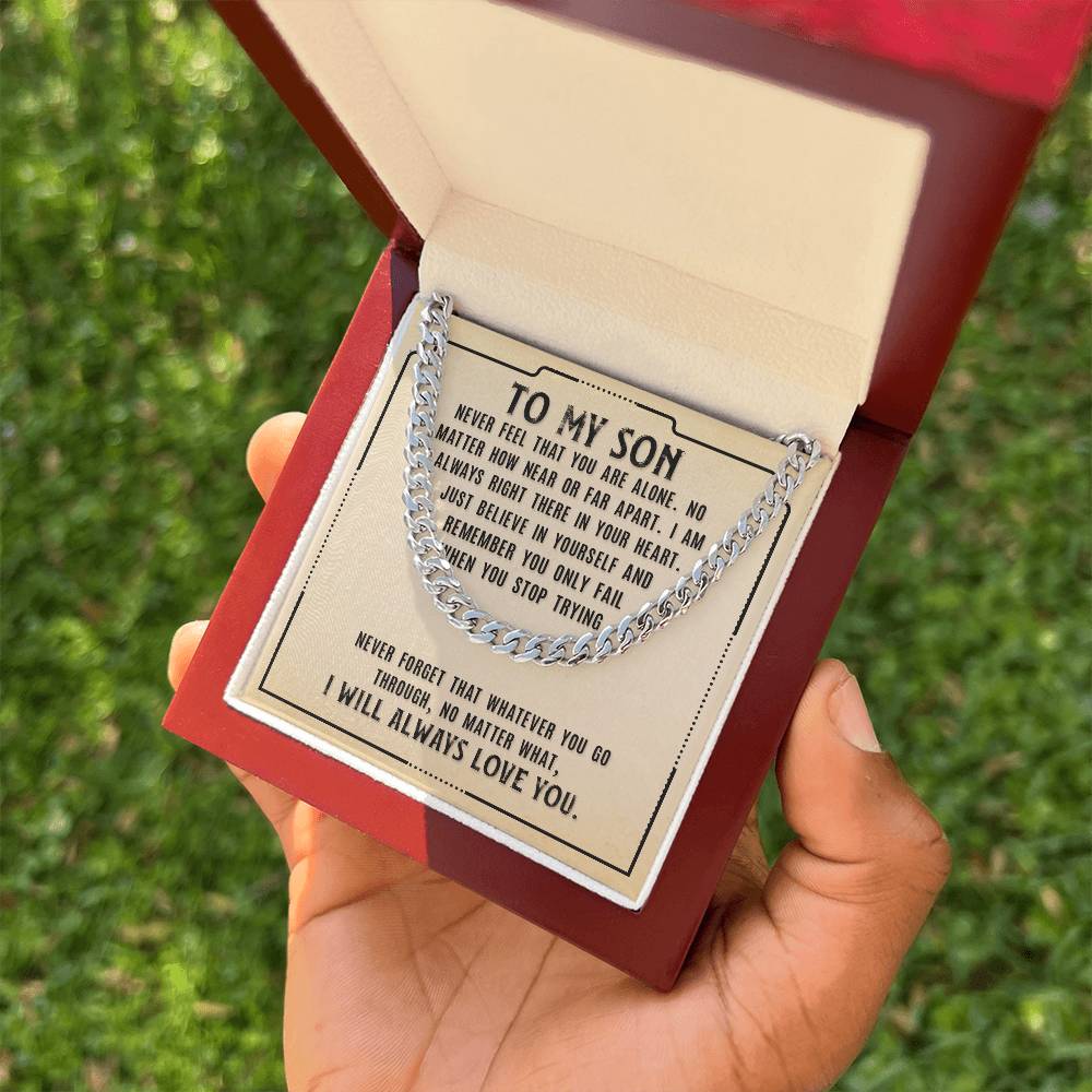 To My Son - Believe In Yourself - Link Chain
