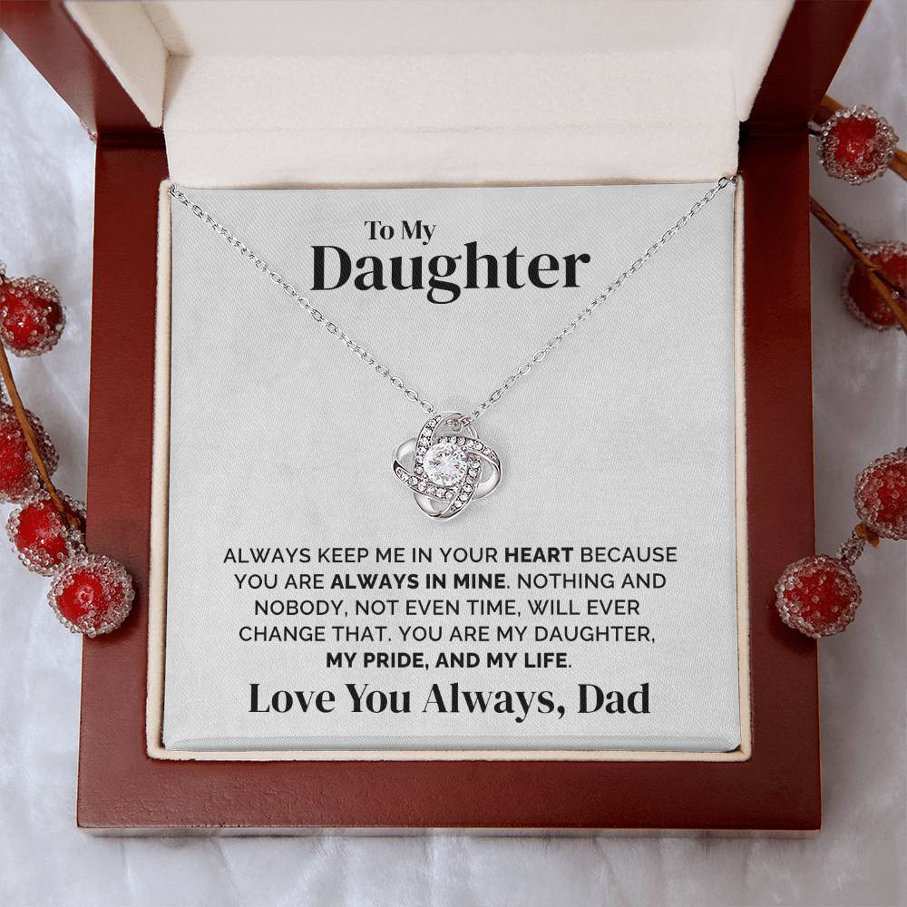 To My Daughter - Always In My Heart - Necklace
