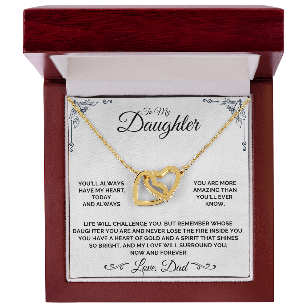 To My Daughter - A Heart of Gold - Necklace