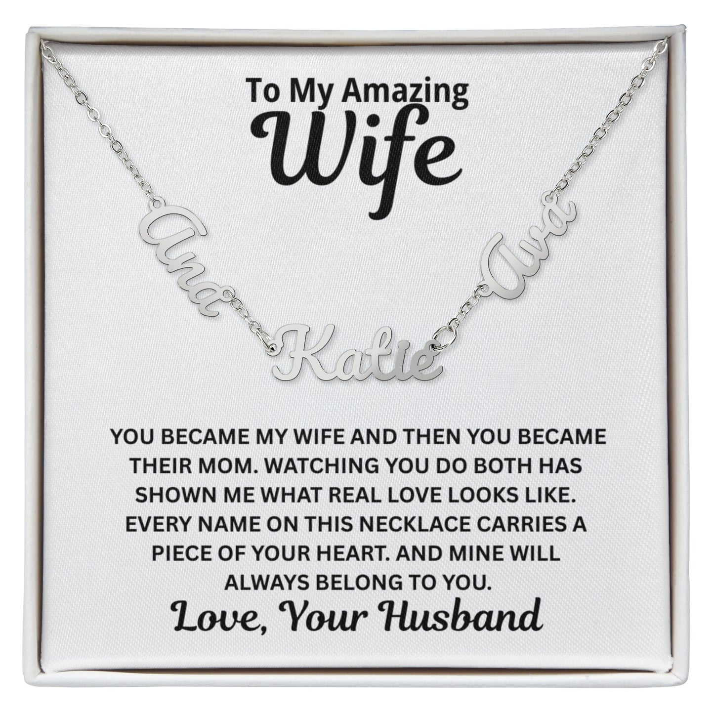 To My Wife - I Would Choose You Again - Children's Names Necklace