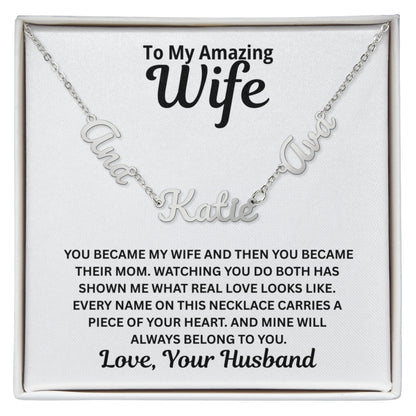 To My Wife - I Would Choose You Again - Children's Names Necklace
