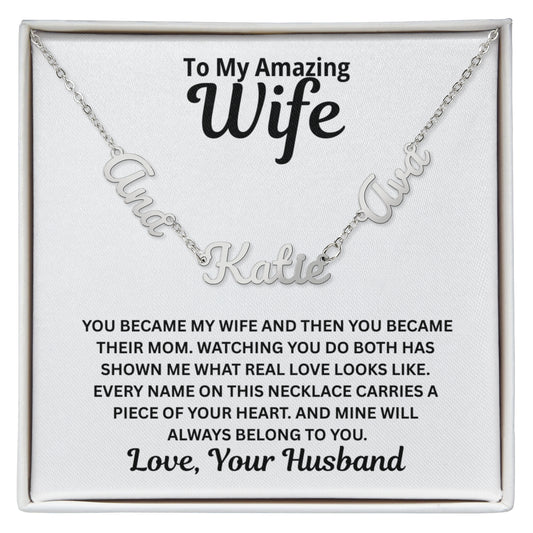 To My Wife - I Would Choose You Again - Children's Names Necklace