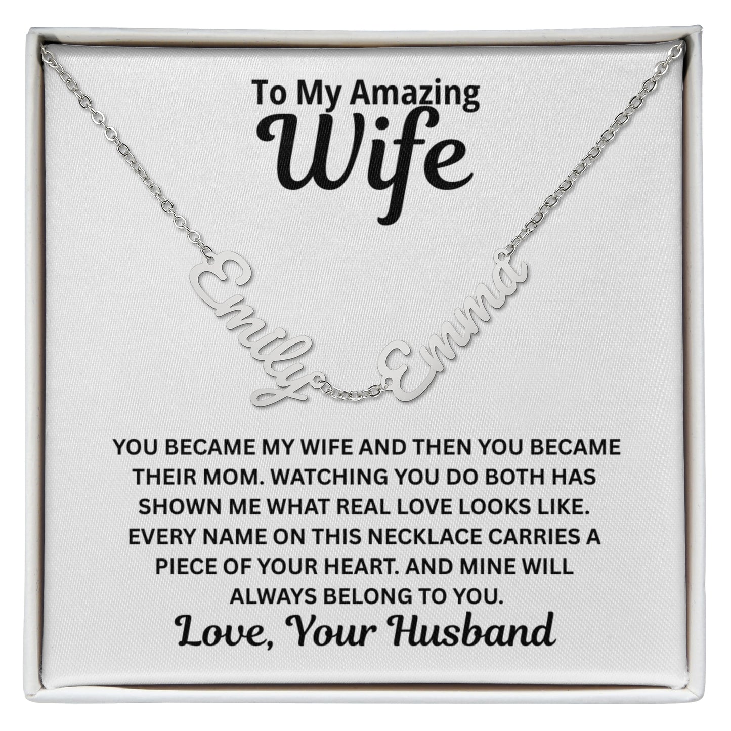 To My Wife - I Would Choose You Again - Children's Names Necklace