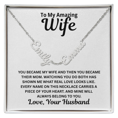To My Wife - I Would Choose You Again - Children's Names Necklace