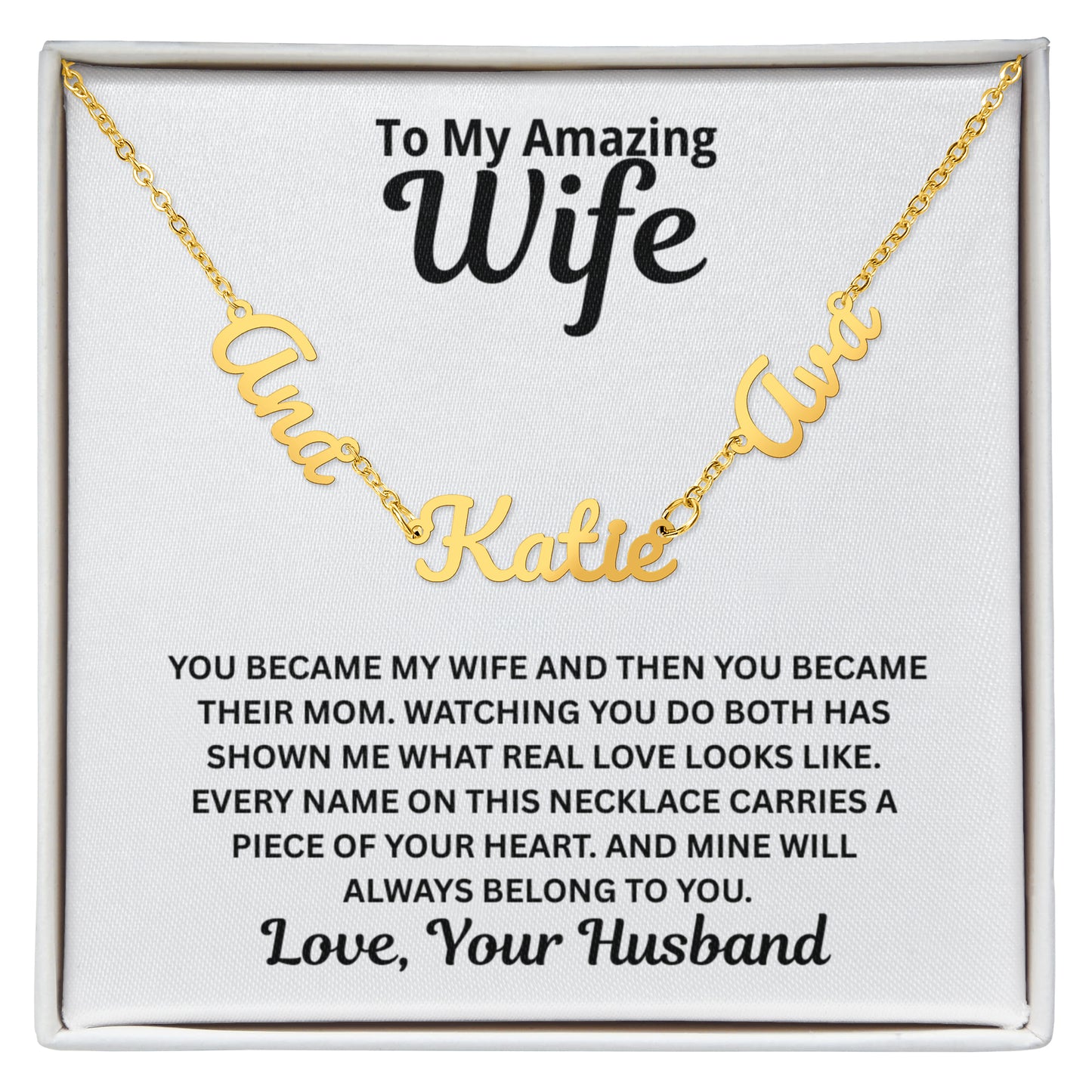 To My Wife - I Would Choose You Again - Children's Names Necklace