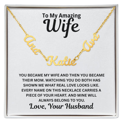 To My Wife - I Would Choose You Again - Children's Names Necklace