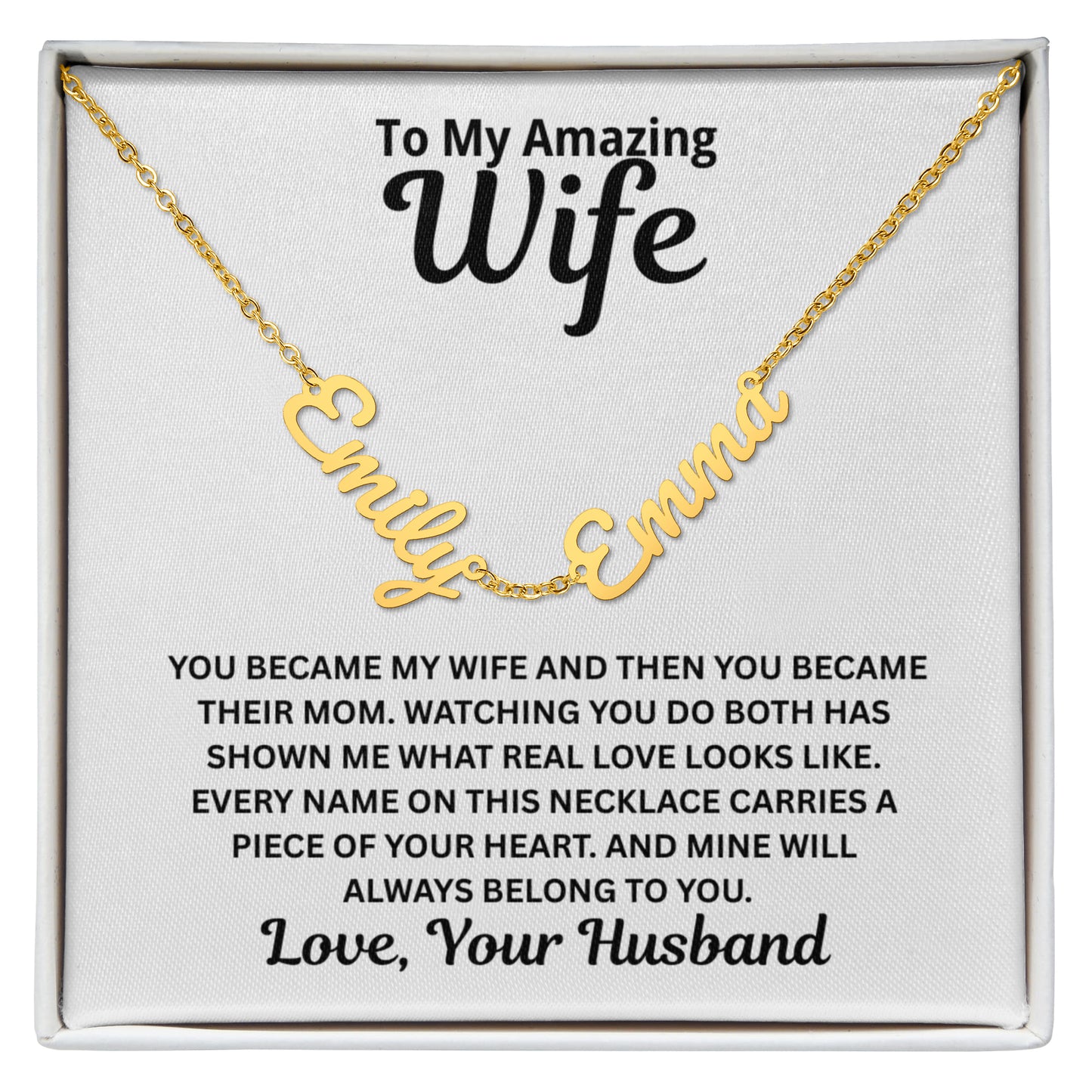 To My Wife - I Would Choose You Again - Children's Names Necklace