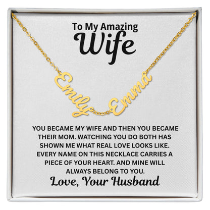 To My Wife - I Would Choose You Again - Children's Names Necklace