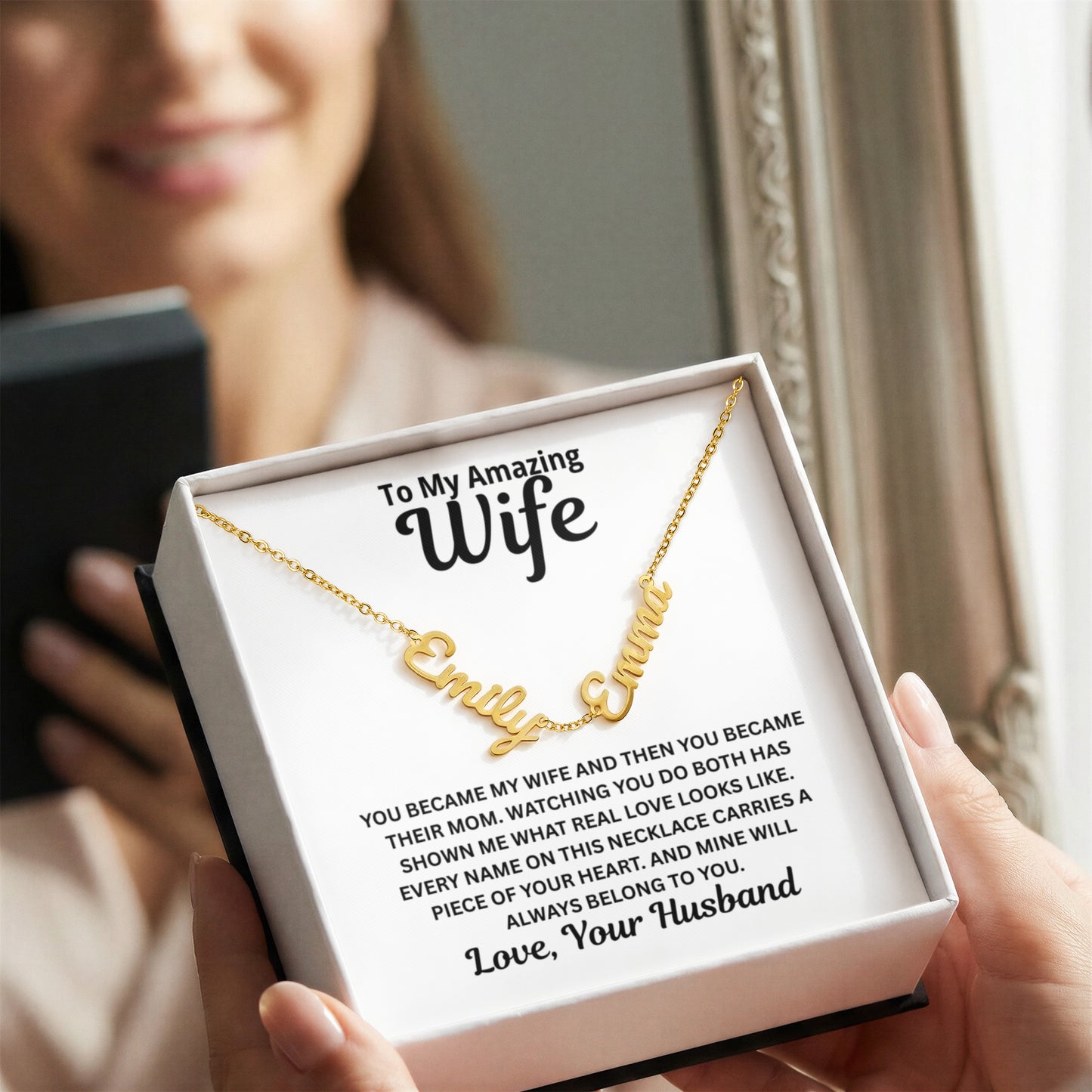 To My Wife - I Would Choose You Again - Children's Names Necklace