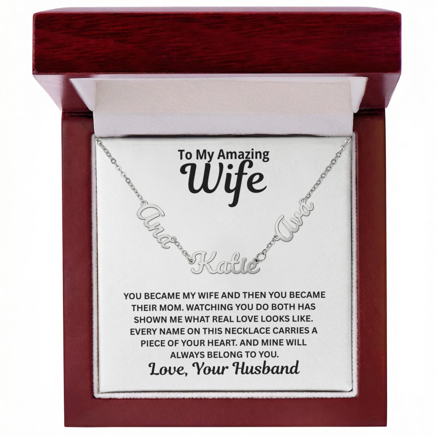 To My Wife - I Would Choose You Again - Children's Names Necklace