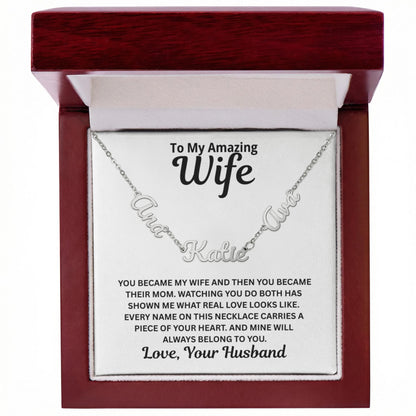 To My Wife - I Would Choose You Again - Children's Names Necklace