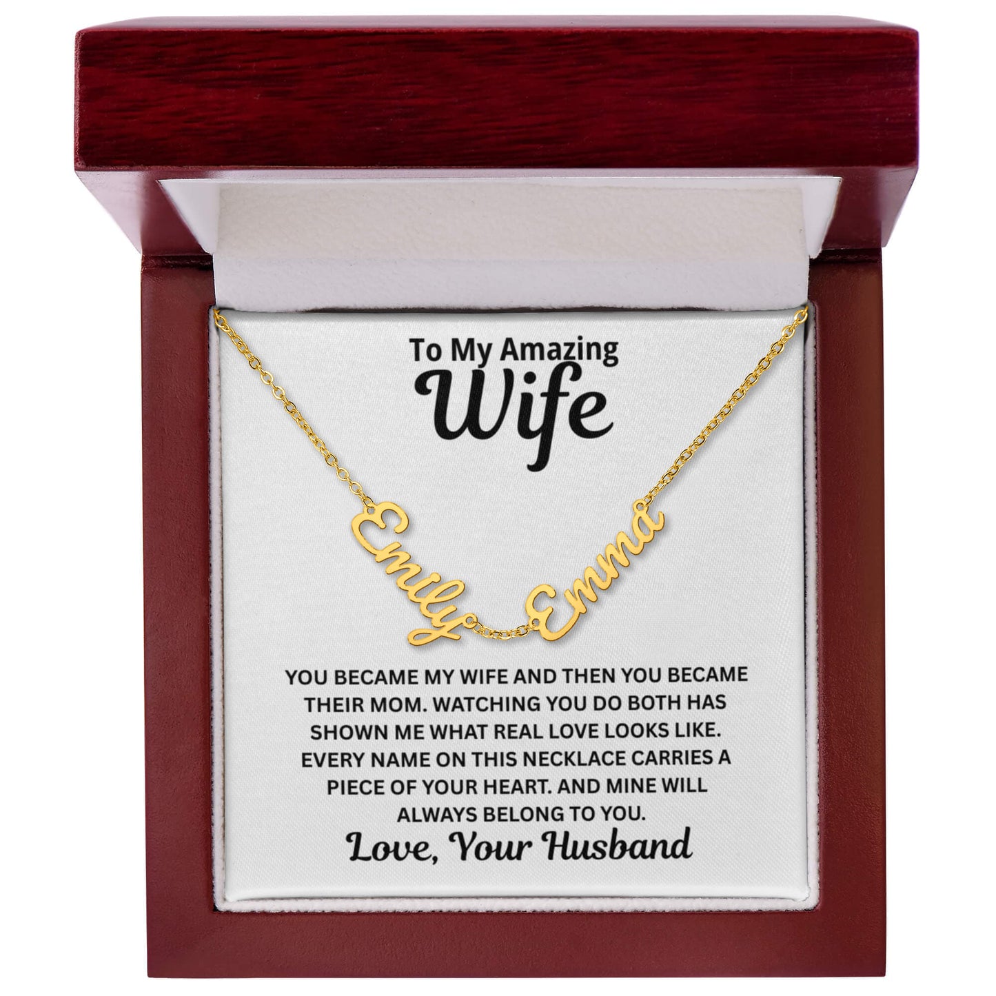 To My Wife - I Would Choose You Again - Children's Names Necklace