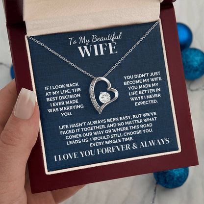 To My Wife – The Best Decision of My Life – Necklace