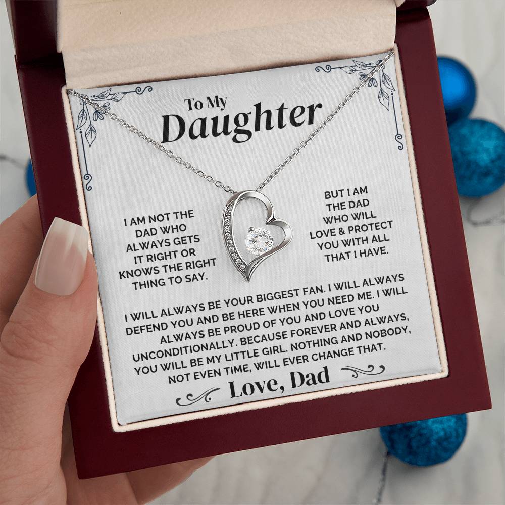 To My Daughter - Forever My Little Girl - Necklace