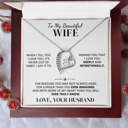 To My Wife – With My Whole Heart – Necklace