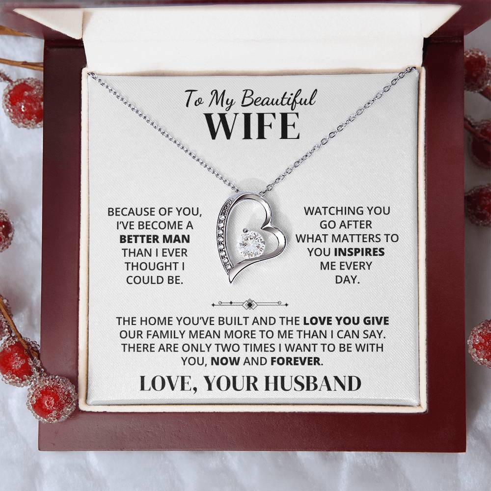 To My Wife – Because of You – Necklace