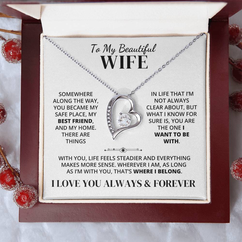 To My Wife – My Safe Place – Necklace