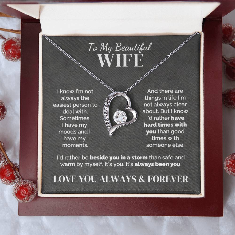 To My Wife – Through Hard Times Together – Necklace