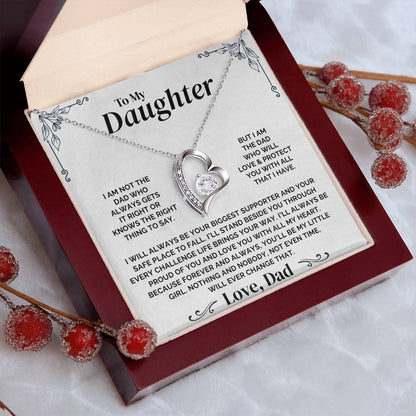 To My Daughter - Forever My Little Girl - Necklace