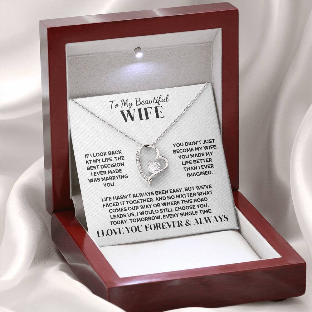 To My Wife – Today, Tomorrow, Always – Necklace