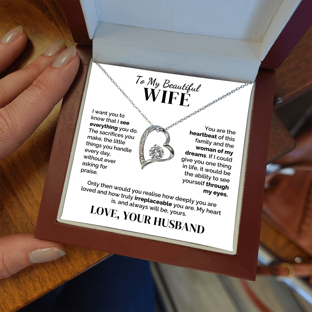 To My Wife – Seen and Irreplaceable – Necklace