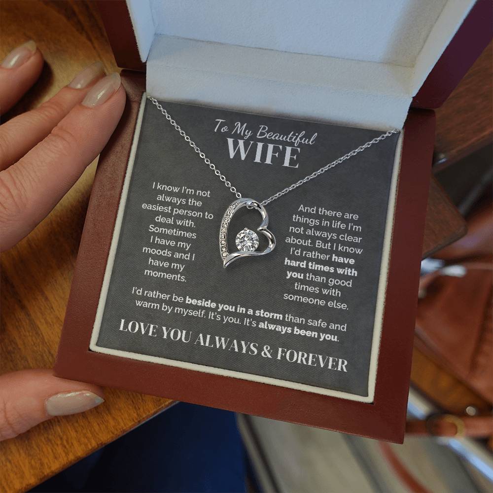 To My Wife – Through Hard Times Together – Necklace