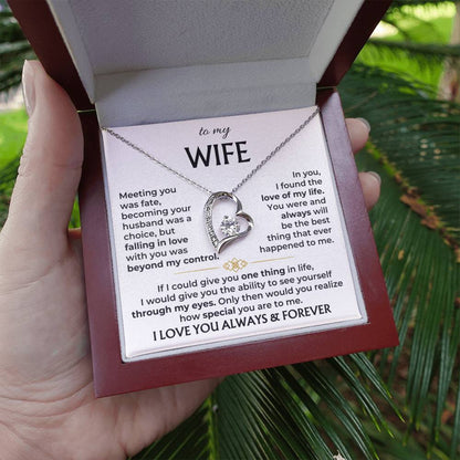 To My Wife - Meeting You Was Fate - Necklace