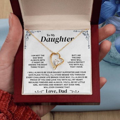 To My Daughter - Forever My Little Girl - Necklace
