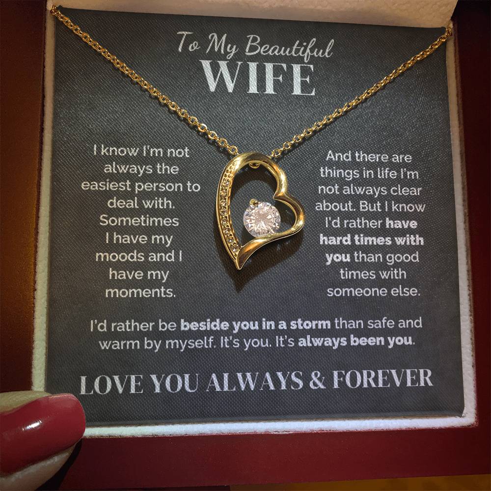 To My Wife – Through Hard Times Together – Necklace