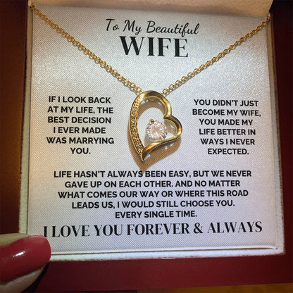 To My Wife – We Never Gave Up – Necklace