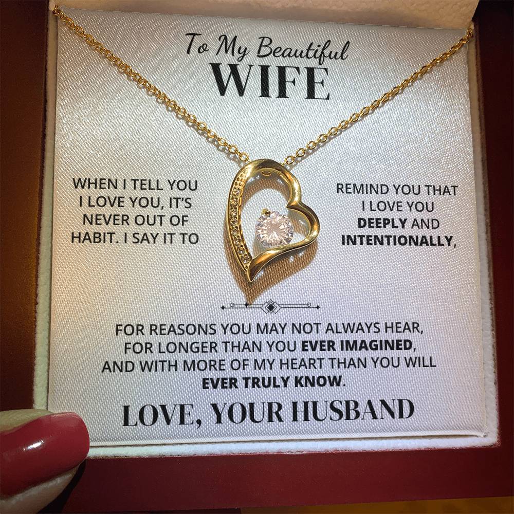 To My Wife – With My Whole Heart – Necklace