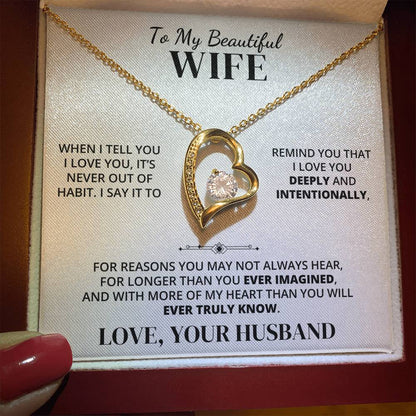 To My Wife – With My Whole Heart – Necklace