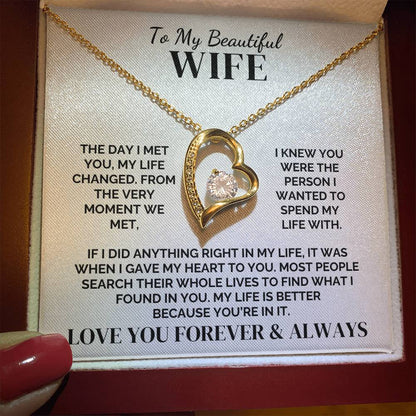 To My Wife – My Life Changed With You – Necklace