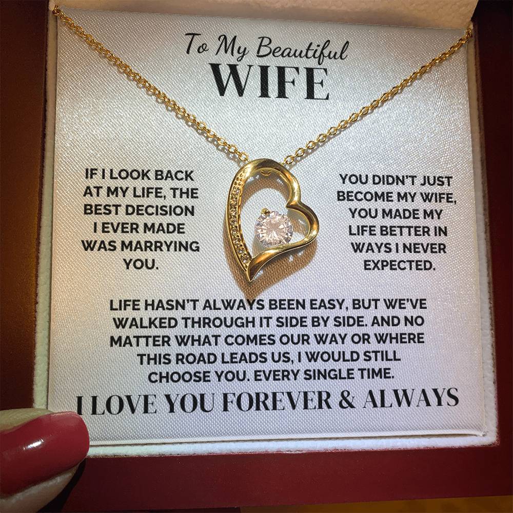 To My Wife – Side By Side – Necklace