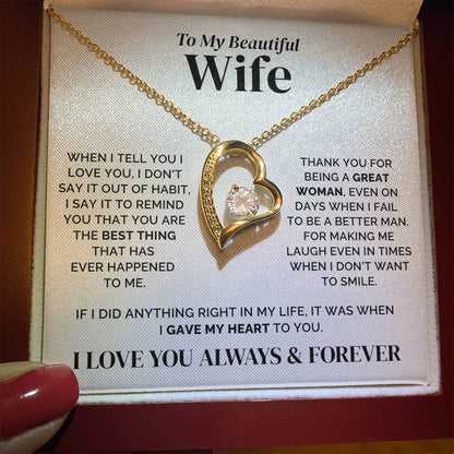 To My Wife – The Best Thing in My Life – Necklace