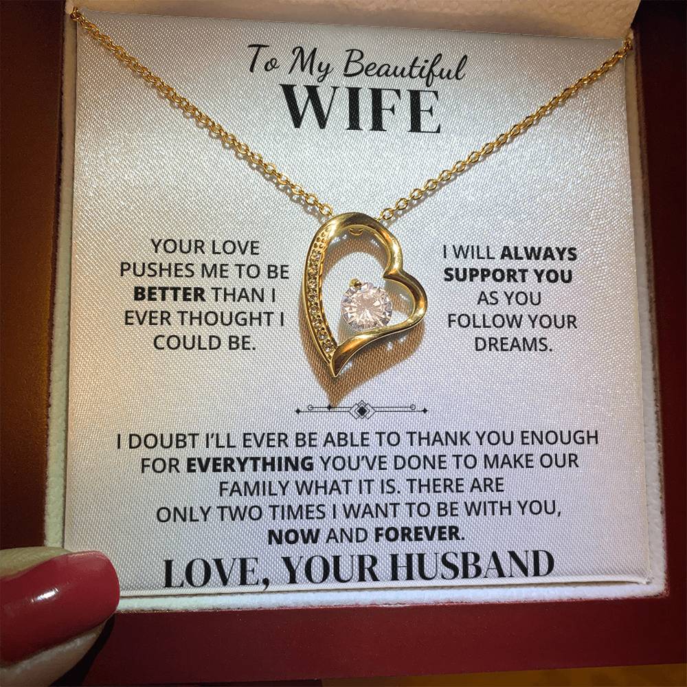 To My Wife – Thank You for Our Forever – Necklace