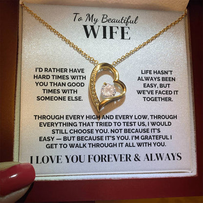 To My Wife – I’d Choose You on the Hard Days – Necklace