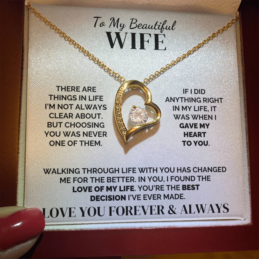 To My Wife – Best Decision Ever – Necklace