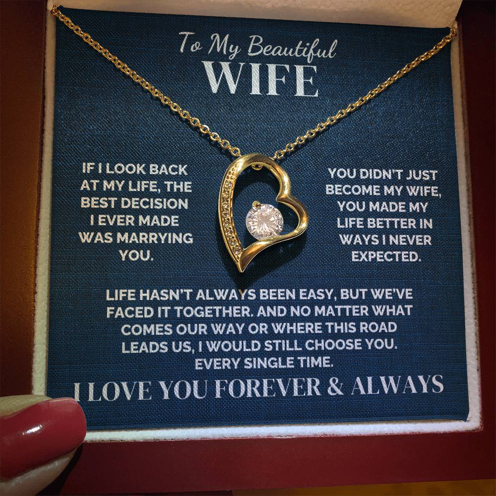 To My Wife – The Best Decision of My Life – Necklace