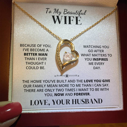 To My Wife – Because of You – Necklace