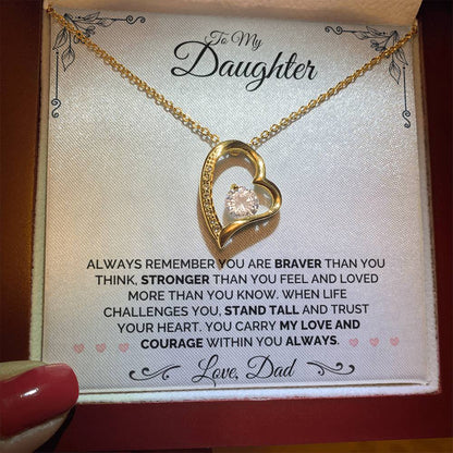 To My Daughter - Always Remember - Necklace