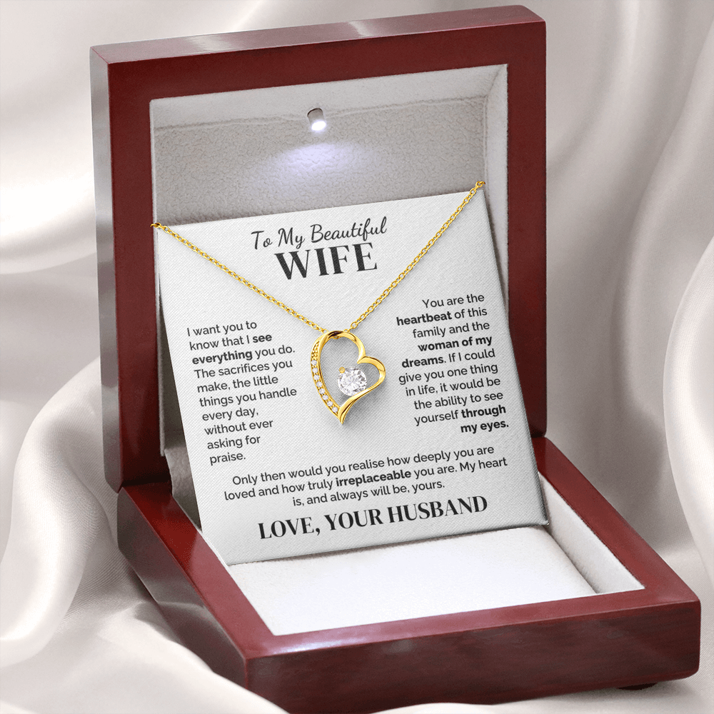 To My Wife – Seen and Irreplaceable – Necklace