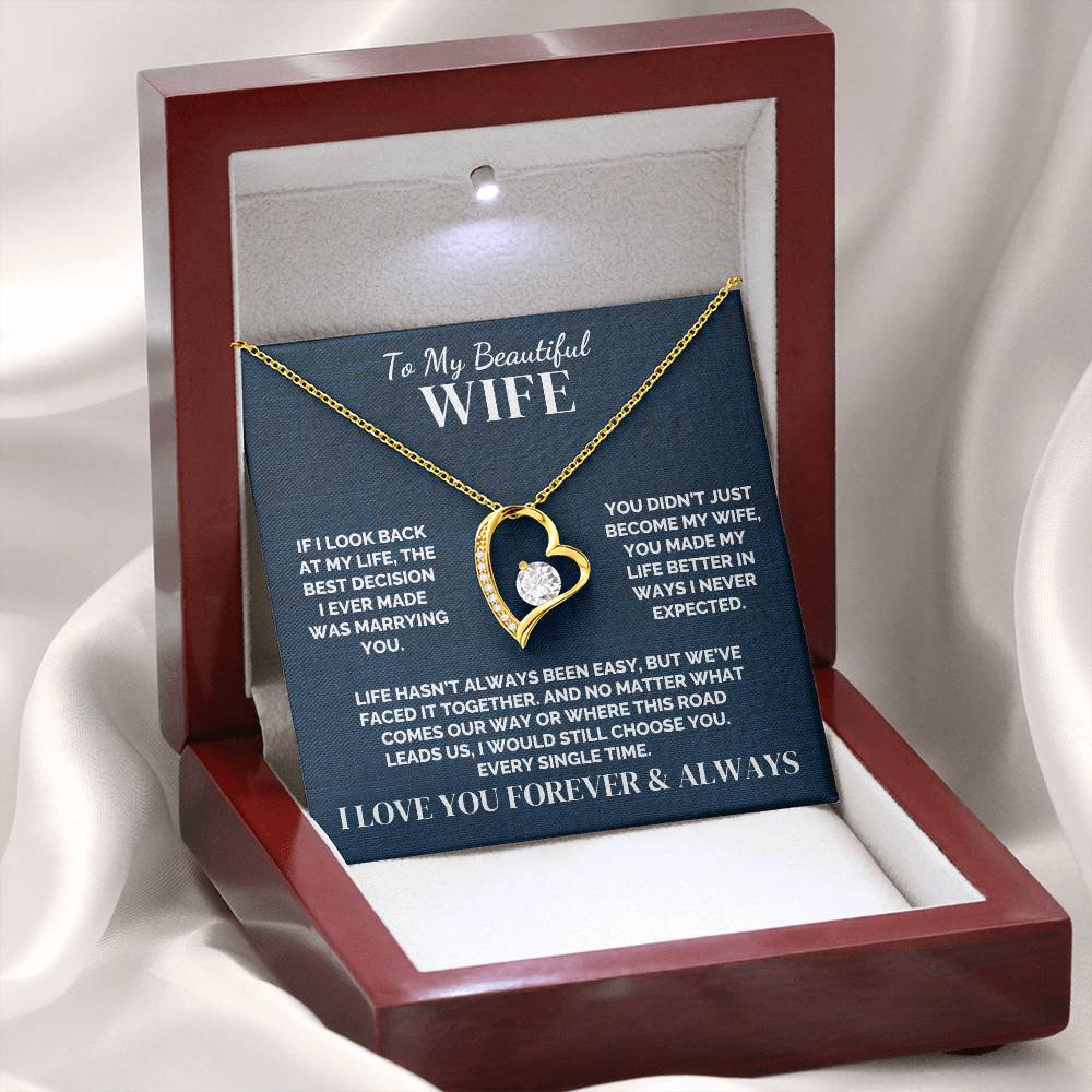 To My Wife – The Best Decision of My Life – Necklace